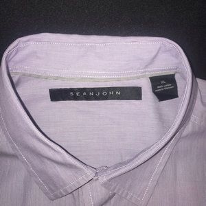 Sean Jean XL EUC Purple Pin striped button up
